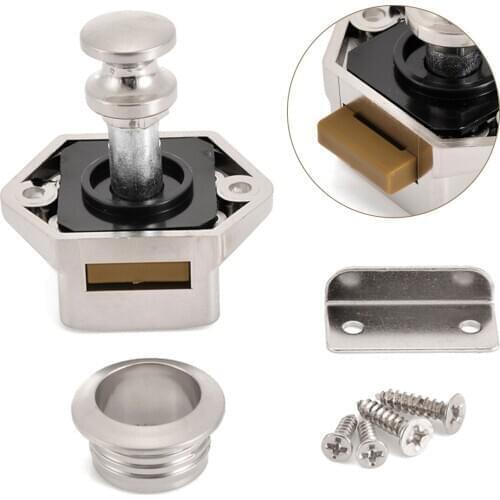 Push Lock Come With Fitting Screws And Striker Plate Lock Tool Accessories Mini Push Button Drawer Cupboard Door Catch