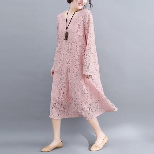 2019 New Arrive Spring Maternity Dresses Woman Cute Lace Large Size Dresses Pregnant Woman Large Clothing MD-00902