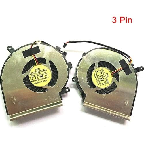 New CPU+GPU Cooling Fan 3Pin Set For MSI GE62 GL62 GE72 GL72 GP62 GP72 PE60 PE70