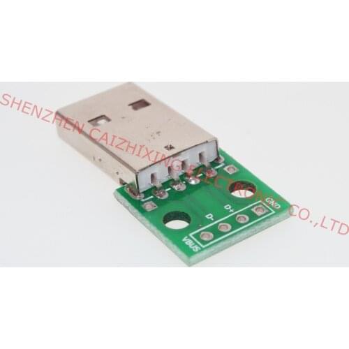 USB male to Dip 2.54mm in line 4P line power adapter plate mobile phone data line