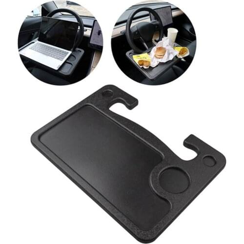 Car Steering Wheel Tray Laptop Worktable Drink Holder Stand for Tesla Model 3/S/X