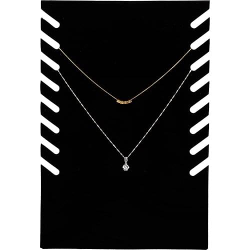 Portable Black Flannel Necklace Pendant Chain Jewelry Bust Display Stands Hanger Holder Rack Make Up Tool Set Accessories