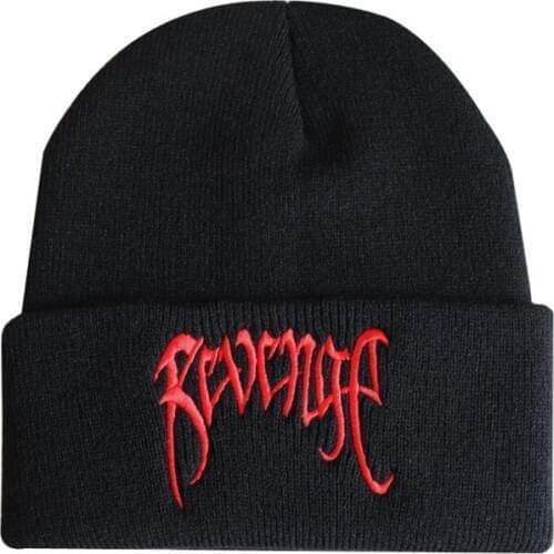 New Embroidery Xxx Revenge Beanie Mens Winter Hat Black Winter Beanies Hat Cap Warm Knit Hip Hop Beanie Hat Fashion Caps For