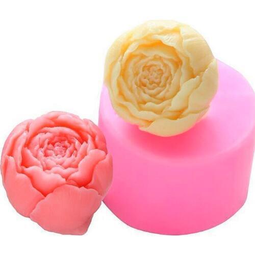 3D DIY Bloom Rose Flower Buds Silicone Cake Mold Fondant Mold Clay Soap Cupcake Jelly Candy Chocolate Decoration Baking Tool