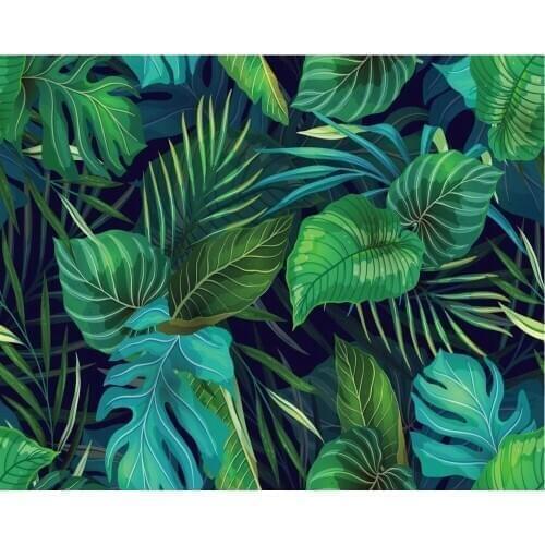 Tropical Watercolor Monstera Leaves Birthday Party Backdrop Baby Shower Room Decor Photo Booth Studio Prop