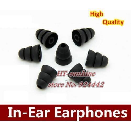 High Quality 500PCS S/L Magic sound In-Ear Earphones universal three layer Headset set triple flange Replacement tips headset