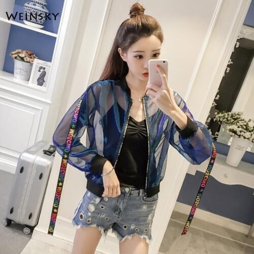 Women Thin Baseball Jackets 2019 New Fashion Coat Women Jacket Youth Bomber Jackets Streetwear Baseball Uniform
