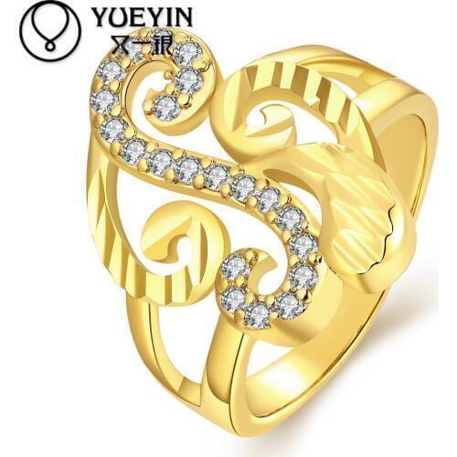 Womens jewelry gold color rings gold-color rings Classic joias ouro Original designs Factory price