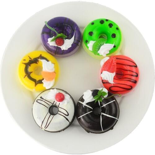 050 6pcs Fake cake model simulation new popular fruit children Cute simulation colorful cake food dessert