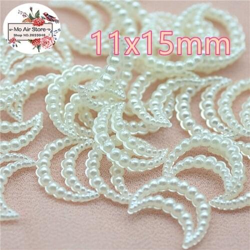 200pcs/lot 11x15mm ivory star pearl Beads ABS Resin Flatback Simulated pearl Beads Jewelry Crafts