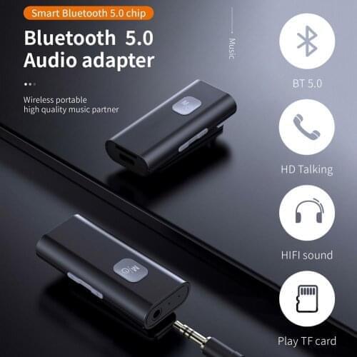 2021 Hot Sale Bluetooth 5.0 Audio Receiver 3.5mm AUX Adapter For Car Speaker Sports Runing Audio Accessories