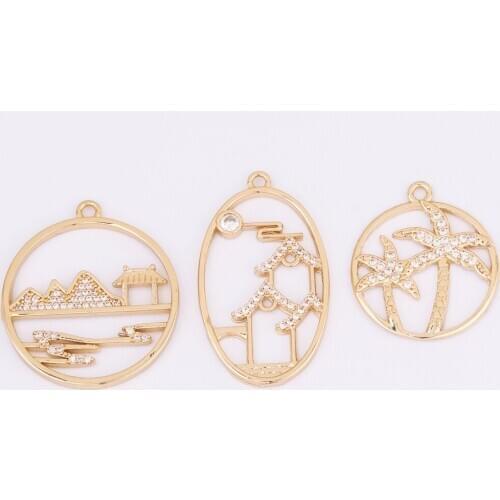 WHSOK 30Pcs Jewelry Accessories/Hand Made/CZ Charms/Chinese Style/Pendants For Earrings/DIY Making/Jewelry Findings & Components