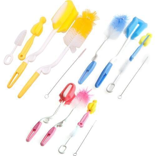 5PCS Teapot Nozzle Spout Tube Nylon Baby Milk Bottle Nipple Clean Bottle Brushes