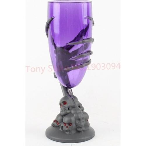 80pcs Glowing Wine Cup Claw Party Spooky Skeleton SKull Halloween Goblet LED Scary Cup