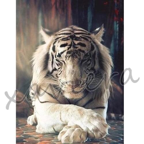 Xaviera Full Drill Diamond Embroidery Animal Bengal Tiger Diamond Painting Diy Rhinestone Picture Rhinestone Cross Stitch Kits