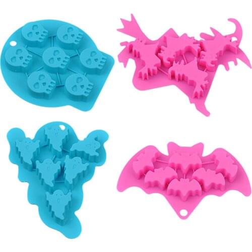 DIY Cake Mold Ghost Festival Party Supplies Non Stick Silicone Mould Tray for Chocolate Pudding Cookie Handmade Soap Baking Tool