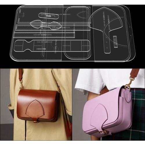 Leather Goods Diy Handmade Leather Art Bag Making Paper Pattern Shoulder Bag Messenger Bag Acrylic Die Leather Cutting