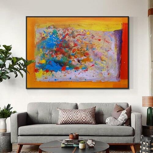 Beautiful Abstract Colorful Oil Painting 100% Hand Painted On Canvas Modern Abstract Wall Art For Living Room Home Decoration