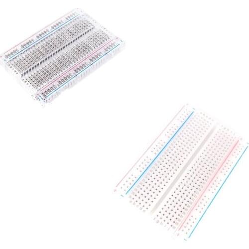 Mini bread board/breadboard 8.5cm x 5.5cm 400 holes Transparent/White DIY Electronic experimental Universal PCB