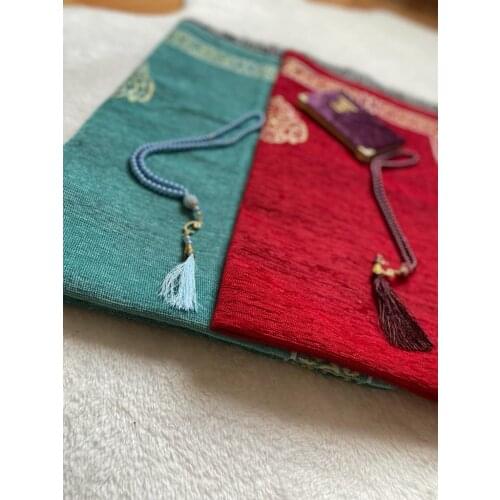 Muslim Prayer Rug, Prayer Mat Gift Set, Islamic, Yaseen Book Gift Set, Sejjadah, Janamaz, Eid, Ramadan, Pearl Tasbeh Set