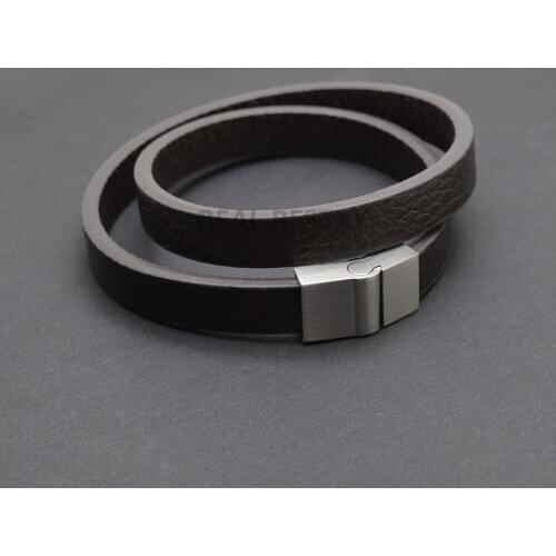 5pcs/lot engrave logo Mens leather bracelet Leather bangles for men Magnetic-Clasp Braided Multi Layer Wrap Bracelet man pulsera