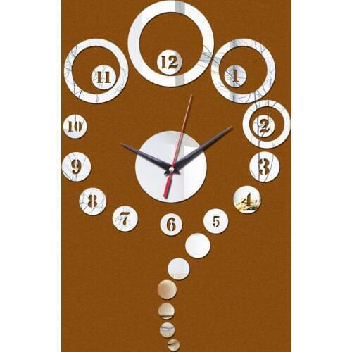 New promotion diy home decoration fashion Quartz Needle surface of the wall stickers clock living room gift