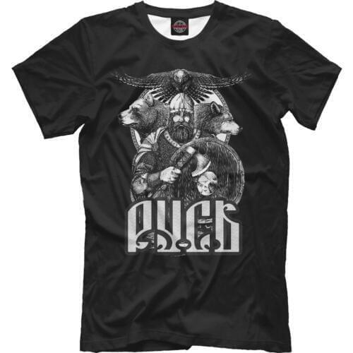 Pycb New T-Shirt Russia Bear Slavs Tee Shirt for Men O-Neck Tops Male New Fashion for Men Short Sleeve Homme Suit