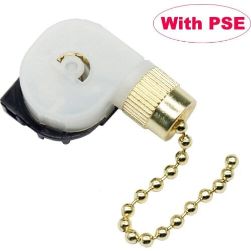 Zipper Switch 3 Speed Pull Chain Control ceiling fan wall lamp cabinet light pull chain switch with PSE