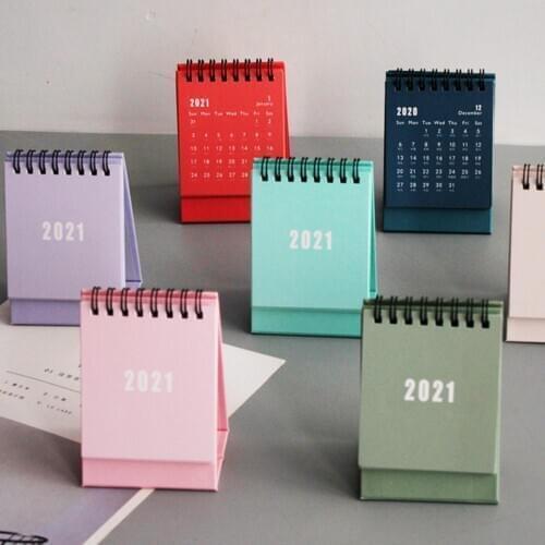 Portable Mini 2021 Desk Calendar Office Paper Daily Monthly Planner Schedule