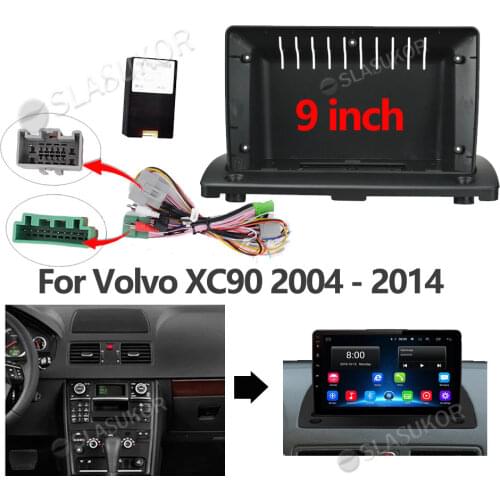 For Volvo XC90 VC 90 2004 2005 2006 - 2014 Frame Fascias Car DVD Frame Din 9 Inch Player Dashboard Adaptor Refitting Facia Panel