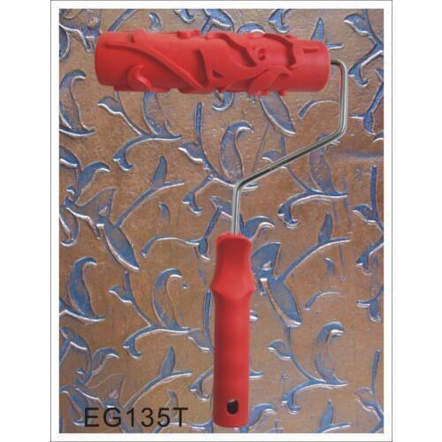 7" Rubber Roller Embossed Texture Pattern Paint Roller Home Decoration Paint Brush Background Wall Tool 7 Inch