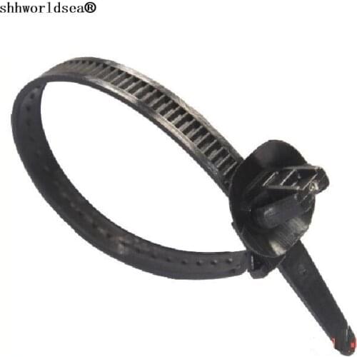 Shhworldsea 100PCS cars plastic clips car fastener cable strap for toyota hiace fits into 9mm hole overall length 181.4mm