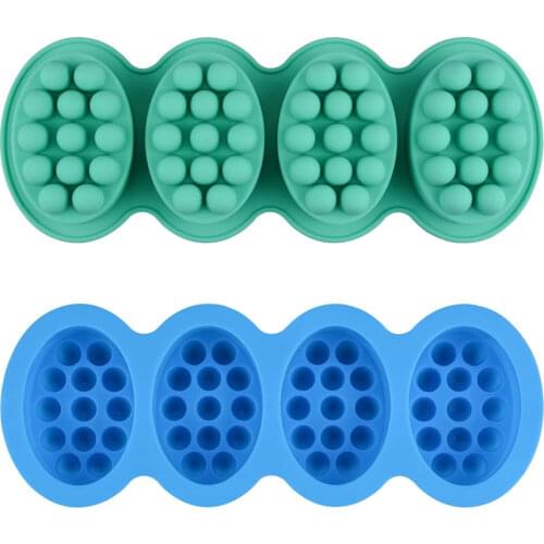 Silicone Massage Bar Soap Molds Diy Handmade Mould for Bundt Cake Cupcake Muffin Coffee Pudding Candle Soap Making Supplies Tool
