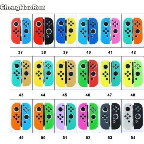 ChengHaoRan Silicone Rubber Skin Case Cover For Nintendo Switch Controller Anti-slip Soft Case For Switch NX NS Joy-Con Grip