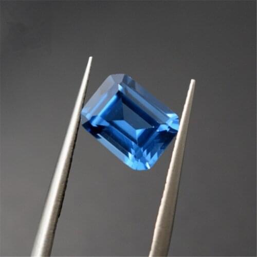 Ocean Blue Spinel Rectangle Faceted Gemstone Emerald Cut Blue Spinel Gem Multiple Sizes to Choose C28L