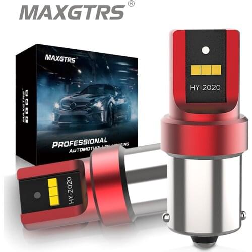 2x P21W LED Canbus 1156 BA15S W21W LED Bulb T20 7440 3157 Turn Signal Car Lights White Amber Brake Lights Reverse Lamp DRL