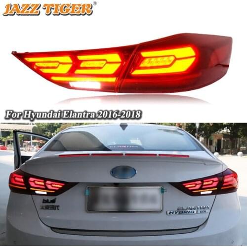 LED Car Taillight Tail Lamp Brake Reversing Reverse Rear Lights for Hyundai Elantra Avante 2016 -2019 2020 Reflector Fog Lamps