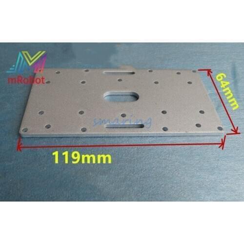 Smart Car Aluminum Alloy 119mm*64mm*3mm Remote Control Car DIY Robot Chassis Accessory for Toy