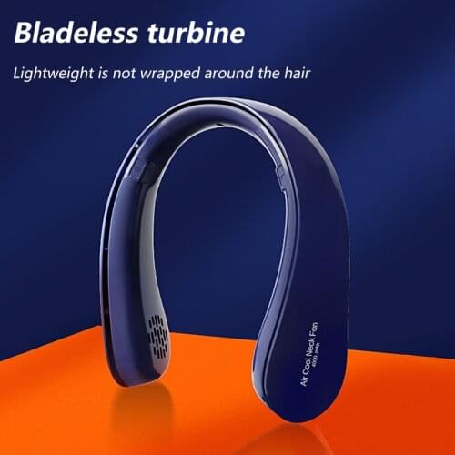 Hanging Neck Fan Mini Bladeless Fan 4000mAh USB charging Fan Portable Hanging Fans for Home Outdoor Air Conditioner Cooler