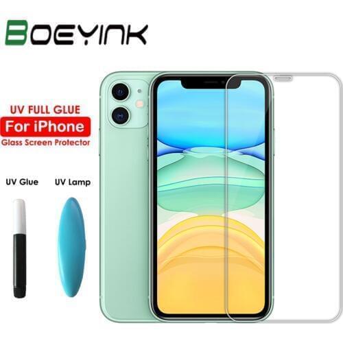 100D UV Full Glue Sceen Protector For iPhone 11 Pro Max Nano Liquid UV Tempered Glass For iPhone 11 Pro Max X XS Screen Film