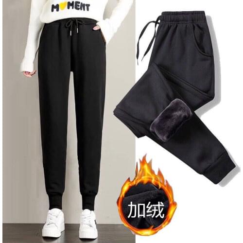 Womens Autumn and Winter Plus Velvet, Thicker, Looser and Thinner, Plus Size Women Can Wear 100kg Harem