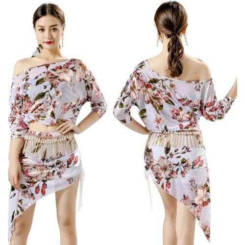 2021 Oriental Belly Dance Costumes Ladies Indian Bellydance Dress Female Modern Stage Dancing Practice Tops And Hip Towels Skirt