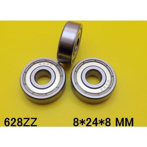 10pcs free shipping Miniature deep groove ball bearing 628ZZ 8*24*8 mm