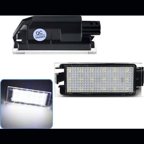 2PCs White Car Led Number License Plate Lights Direct Fits For Renault Clio Megane Twingo II Lagane II 5D Vel Satis Master