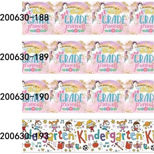 50 yards/lot) 2020 Newest 22mm 25mm 38mm school kind printed ribbon