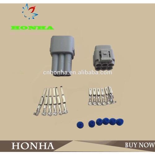6187-6561 6180-6771 PA66 Grey waterproof auto 6 pin male and female connector for Sumitomo