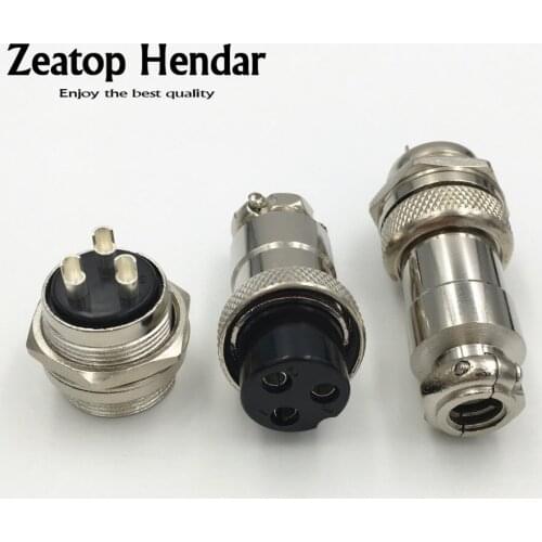 5Sets GX20 3 Pin Aviation Connector GX-20 3P Male + Female 20mm Circular Wire Panel Aviation Connector Socket Plug