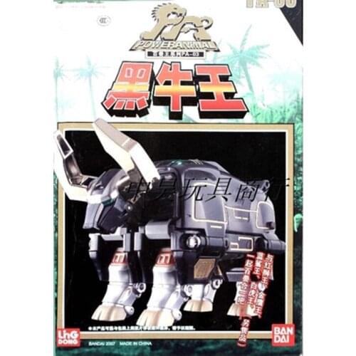 BANDAI Super Sentai Rangers Jungle Force Animal PA-08 Action Figure Toys Collection Transformation Robot Toy Black Bull Gift
