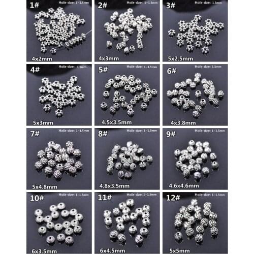 Tibetan Silver Color Metal Alloy Loose Crafts Beads lot for DIY Earring Necklace Bracelet Jewelry Making Findings