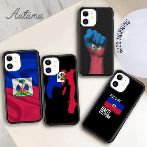Haiti Haitian Flag Phone Case for iPhone 11 12 Pro Max mini X XR XS SE 2020 5 6S 7 8 Plus Samsung Galaxy S8 S9 S10 Cover shell